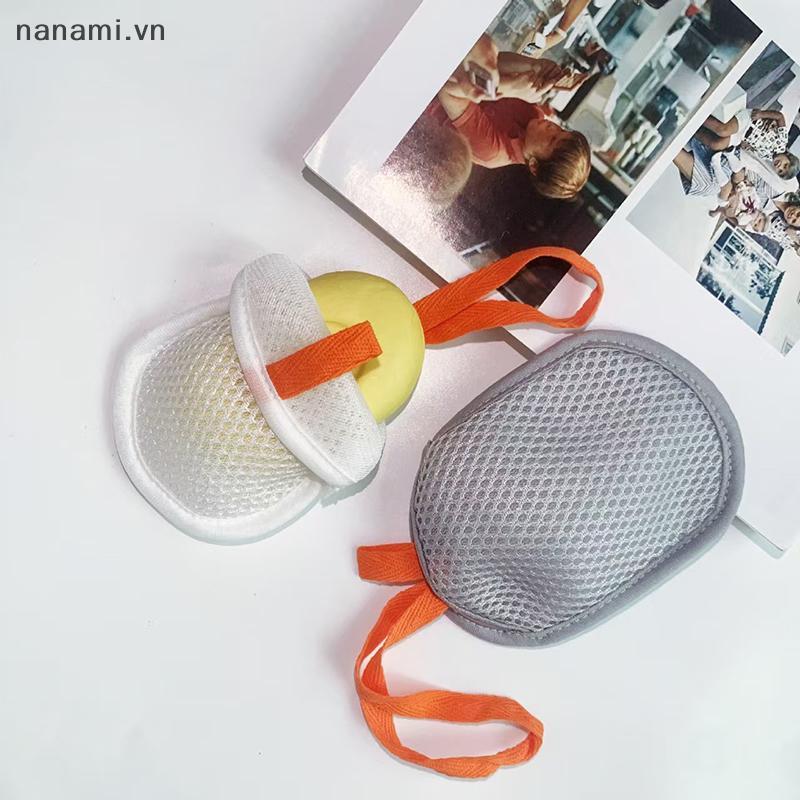 [nanami] Lưới tạo bọt rửa mặt tắm Túi đựng xà phòng hai mặt tẩy tế bào chết cơ thể Bọt biển chà sàn lưới phòng tắm Nhà thơ xà phòng [VN]