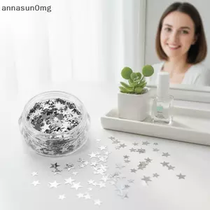 AA Kích Thước Trộn Ngôi Sao Lấp Lánh Móng Tay Lấp Lánh Pentagram Trang Trí Móng Tay Thiết Kế Salon Móng Tay Phụ Kiện Dễ Thương DIY Nail Art Design VN