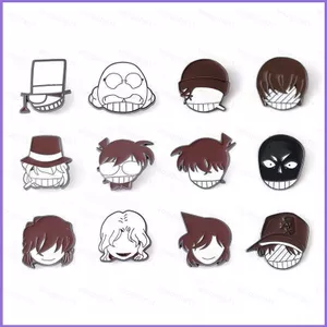SQ11 Thám Tử Lừng Danh Conan Men Trâm Huy Hiệu Anime Dễ Thương Ve Áo Chân Ran Kaito Kiddo Trang Sức Phụ Kiện Quà Tặng Cho Trẻ Em