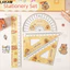 LAKAM 4 Cái / bộ Bộ Thước Mềm, Dụng Cụ Vẽ Đồ Dùng Văn Phòng Capybara Bộ Thước, Acrylic Sáng Tạo Dễ Thương Hoạt Hình Thước Thẳng