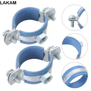 LAKAM 1 Cái Giá Đỡ Ống Treo, Chốt Phần Cứng Mở Rộng Vít Ống Tròn Kẹp, Đai Ốc Vòng Ống Lắp Thép Carbon Ống Cao Su Kẹp Chân Đế