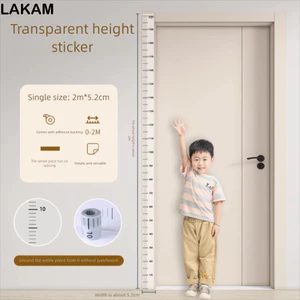 Nhãn dán đo chiều cao LAKAM, Biểu đồ tăng trưởng trẻ em có thể tháo rời chiều cao 2M, Nhãn dán biểu đồ tăng trưởng trong suốt tự dính chống thấm nước cho trẻ mới biết đi