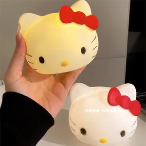 Đèn ngủ LED Hello Kitty mềm mại Đèn phát sáng nhẹ nhàng | Đèn ngủ trẻ em an toàn không độc hại PVC | Đèn ngủ trang trí nhà trẻ & giảm lo âu
