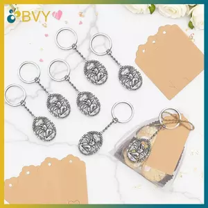 BVY 24 Chiếc Guardian Angel Móc Khóa, Vòng Chìa Khóa Rửa Tội Mặt Dây Chuyền Móc Khóa Quà Tặng Trọng Lượng Nhẹ Trang Trí Hợp Kim Với Thẻ Cảm Ơn Bạn.