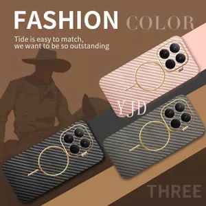 Ốp YJD Cho Xiaomi 17T Pro 3D Họa Tiết Da Chống Trơn Trượt Khung Mạ Điện Thoại Chống Rơi