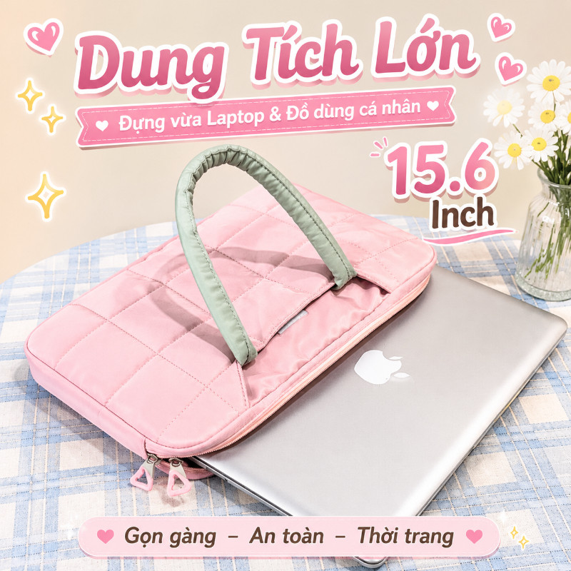 Túi Đựng Laptop 15.6 Inc,Dung Tích Lớn,Giản Dị Và Dễ Thương,Thiết Kế Thời Trang,Dễ Phối Đồ,Thiết Kế Đơn Giản