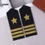 KUZHEN 1 Cặp Trang Trí Quần Áo Epaulettes Pentagram Epaulet Phi Công Chuyên Nghiệp Đồng Phục Epaulet Thủ Công Huy Hiệu Vai DIY Phụ Kiện HOT