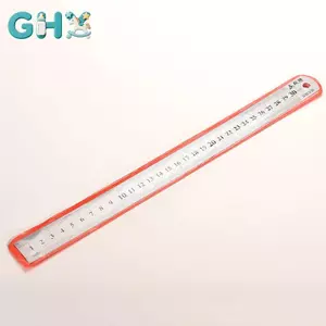 Thước đo kim loại không gỉ GHX 30cm Quy tắc hệ mét Công cụ đo hai mặt chính xác 3CC VN