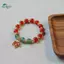 Springevenstar Vòng tay ngọc đỏ duyên dáng có lá trang trí cho nữ Quà tặng 1 chiếc Trang sức Springevenstar