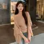Áo ngắn tay quây mỏng kiểu Pháp Phiên bản eo hẹp không đều dành cho nữ mùa hè Tính khí mỏng hơn Áo sơ mi nhỏ
