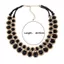 Vòng cổ pha lê NICOLOO, Vòng cổ Choker đầy màu sắc cổ điển, Thiết kế dệt thời trang Vòng cổ xương đòn hai lớp thủ công dành cho nữ