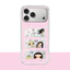 Ốp điện thoại hình gấu từ tính dễ thương cho iPhone 17 Pro Max 16 Pro 15 14 Vỏ bảo vệ mờ mờ mờ