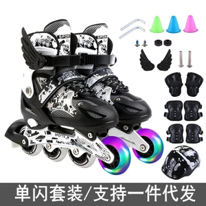 Nhà sản xuất xuyên biên giới có thể điều chỉnh cho trẻ em Đèn Flash đơn nội tuyến Bộ bốn bánh K9IQ