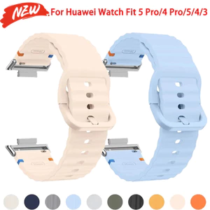Dây đeo silicon cho Huawei Watch Fit 5 Pro / 4 Pro / 5 / 4 / 3 dây đeo đồng hồ thể thao có thể thay thế dây đeo thoáng khí