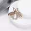 PNPIA- Cá Tính Retro Giả Ngọc Trai Đơn Giản Tinh Tế Ong Nhỏ Côn Trùng Trâm Cài Quần Áo Nữ Áo Phụ Kiện