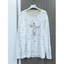 Milyfashion White Star Mỏng In Hình Dài Tay Áo Thun 2026 Phong Cách Mới Rời Phiên Bản Hàn Quốc Lười Ôm Hơn Nhìn Chống Nắng Áo