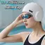 Mũ đội đầu bơi FUHUIOT, Mũ lặn mềm co giãn, Tai nghe Thiết kế dày dặn 3D Fit chống nắng Mũ tắm