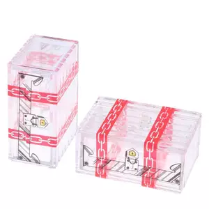 SRVN IQ Box Những người khác không thể mở hộp trong suốt Magic Tri Secret Drawer Đồ chơi giáo dục Đạo cụ ma thuật Đồ chơi thông minh.