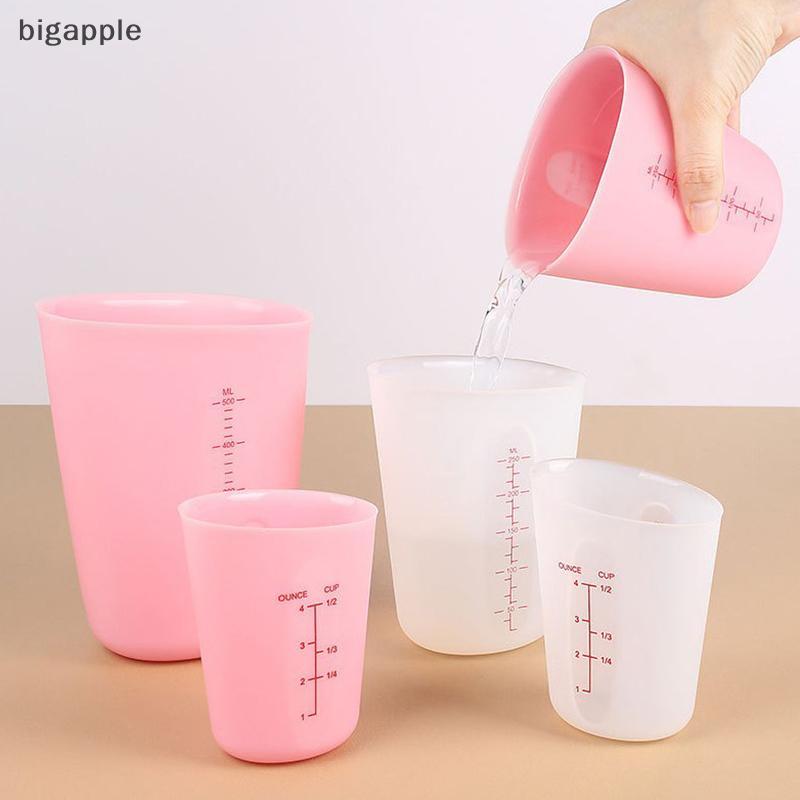 Dụng Cụ Cốc Đo Silicon bigapple 125 / 250 / 500ml Có Cân Làm Đồ Trang Sức RDG