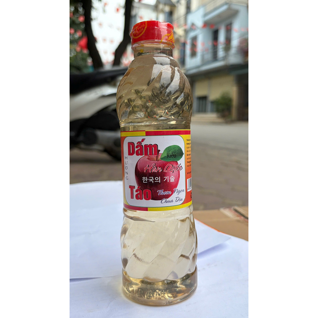 Giấm táo kiểu Hàn Quốc 470ml - trộn gỏi, trộn salad, nấu ăn, uống detox cơ thể, hỗ trợ tiêu hóa