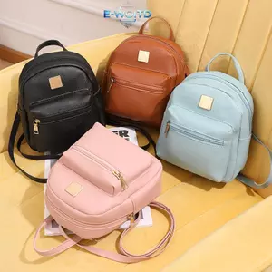 E-WOITD Thời Trang Mới Nữ Phong Cách Hàn Quốc Mini Bapa Da PU Nhỏ Baless Túi Đa Năng Bé Gái Trường Nhỏ Bapa E-WOITD