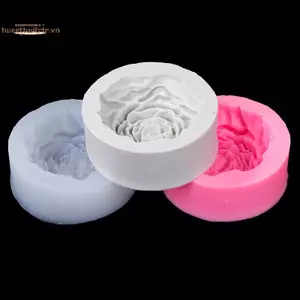 TRTR 3D Khuôn Nến Silicon Mẫu Đơn Lớn DIY Handmade Hoa Xà Phòng Thạch Cao Thủ Công Khuôn Nhà Trang Trí Bánh Sô Cô La Dụng Cụ Nướng Bánh VN