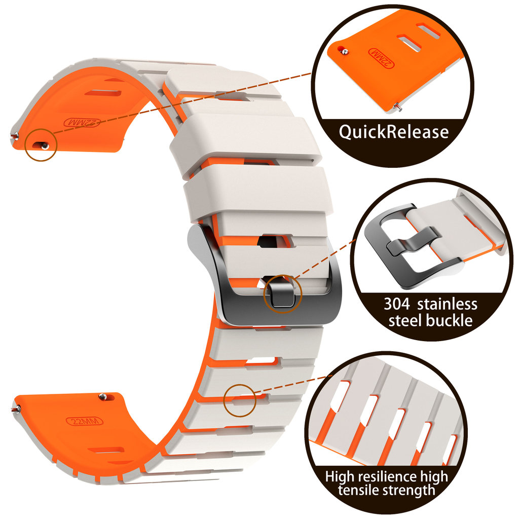 Dây đeo silicon thể thao 22mm cho Xiaomi Watch 2 Pro / S4 / S3 / S1 Active S2 46mm vòng tay cho Mi Watch Color 2 dây đeo thay thế
