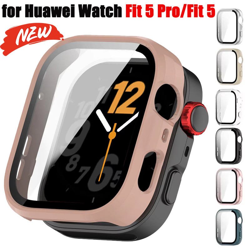 Kính cường lực + ốp lưng cho Huawei Watch Fit 5 Pro / Fit 5 khung bảo vệ màn hình ốp cản bảo vệ