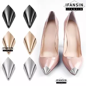 FANSIN 1 Đôi Giày Cao Gót Đầu Mũ, Chống Đá Sửa Chữa Giày Mũi Nhọn Bảo Vệ, Trang Trí Chống Mài Mòn Kim Loại Kẹp Giày Cao Gót