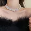 HNKMP Ngọc Trai Nhiều Lớp Nelace Cho Nữ Thanh Lịch Chokers Retro Ne Dây Xích Giả Ngọc Trai Trái Tim Nelace Tiệc Cưới Nữ Trang Sức.