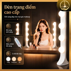 Đèn LED Vanity 4 Bóng, 3 Chế Độ Ánh Sáng, Chỉnh Độ Sáng Linh Hoạt, Phù Hợp Cho Phát Trực Tiếp, Trang điểm