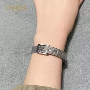 PNPIA- Dây đeo đồng hồ bằng thép không gỉ Vòng tay Bule Staing Lắc tay Quà tặng cho người bạn thân nhất của cô ấy Quà tặng
