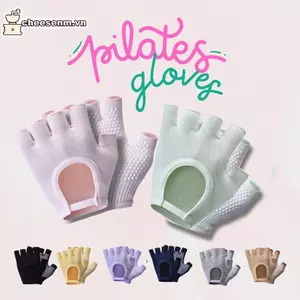 Cheenm Nữ Găng Tay Tập Yoga Chống Trơn Trượt Cotton Thể Dục Nửa Ngón Găng Tay Thoáng Khí Ngoài Trời Đi Xe Đạp Pilates Găng Tay Câu Cá Thể Thao VN