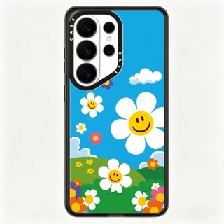 Ốp lưng Phone Case For cứng hình hoa xanh Acrylic màu hồng từ tính cho Samsung Galaxy S26 25 24 23 22 UItra S26 25 24 Plus Vỏ bảo vệ chống sốc