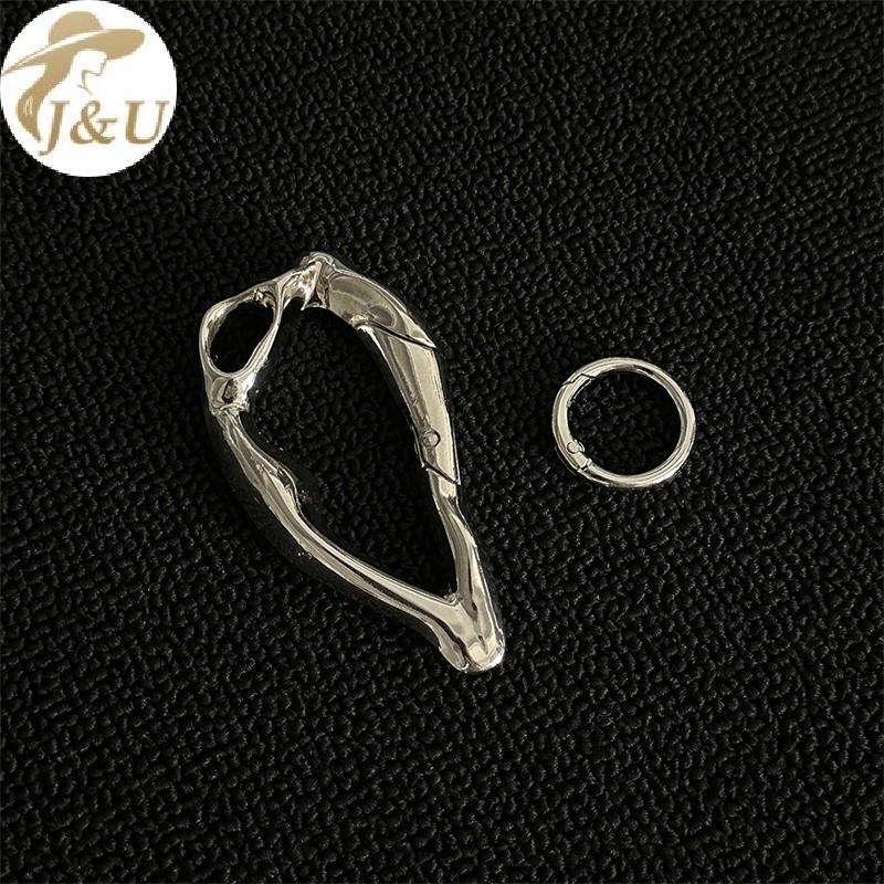 JU Kim Loại Hình Đặc Biệt Carabiner Móc Khóa Đa Năng Leo Núi Xe Chìa Khóa Gothic Bapa Eo Treo Trang Trí DIY Y2K VN