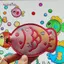 AqToCna Dễ Thương Di Động Kéo Ra Da PU Chìa Khóa Loại Kéo Nhà Thơ Chìa Khóa Móc Khóa Da Hoạt Hình Taiyaki Chìa Khóa Bảo Vệ AqToCna