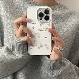 Ốp Lưng IPhone 13 15 11 17 16 12 14 ProMax  Nơ vải bóng mượt 7 8Plus XR X XS Max