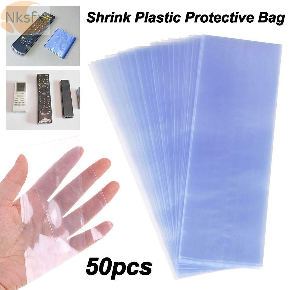 NKSFX 50 Túi Bọc Thu Nhỏ Điều Khiển Từ Xa, Bọc Co PVC Chống Dầu Trong Suốt Heat Shrink Film Túi, Vỏ Bảo Vệ Điều Khiển Từ Xa Chống Thấm Nước Co Nhiệt