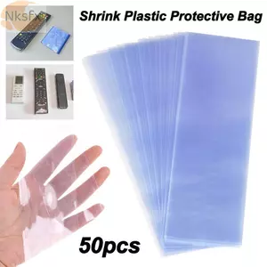 NKSFX 50 Túi Bọc Thu Nhỏ Điều Khiển Từ Xa, Bọc Co PVC Chống Dầu Trong Suốt Heat Shrink Film Túi, Vỏ Bảo Vệ Điều Khiển Từ Xa Chống Thấm Nước Co Nhiệt