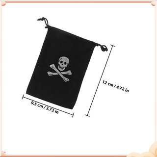 30 Chiếc Túi Trang Trí Tiệc Halloween Túi Goodie Cướp Biển Dây Rút Túi Vàng