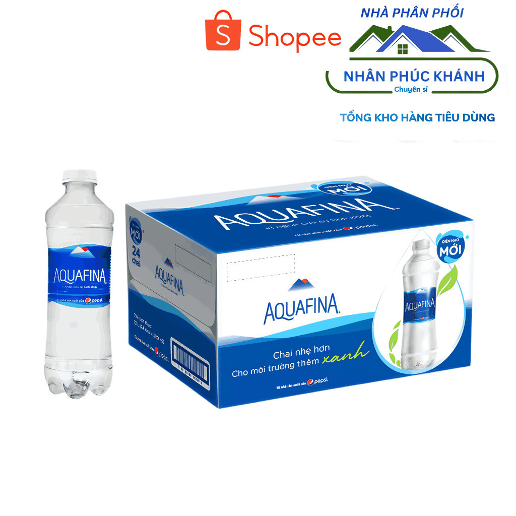 Nước suối tinh khiết  Aquafina 500Ml  (24 Chai) - Thùng