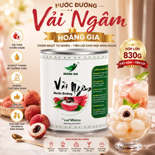 (Combo Giá Tốt) Vải Ngâm Hoàng Gia 830g Topping Vị Ngọt Thanh, Dễ Kết Hợp Nhiều Công Thức