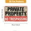 CIFbuy Vintage Iron Private Property Sign, Mảng bám tường mộc mạc, Trang trí kim loại ngoài trời cho khu vườn không gian cá nhân