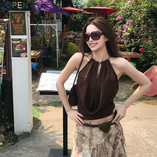 Nova-Áo hai dây cổ yếm lấp lánh, áo hai dây cổ đổ, áo hai dây hở lưng gợi cảm dành cho nữ.