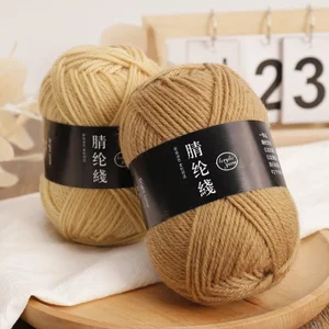 Qinglun Sợi Nhóm 4 Dây Dệt Tay Acrylic Sợi Trung Bình Dày Sợi Dệt Tay Búp Bê Đệm Gối Sợi Nhóm PGOJ