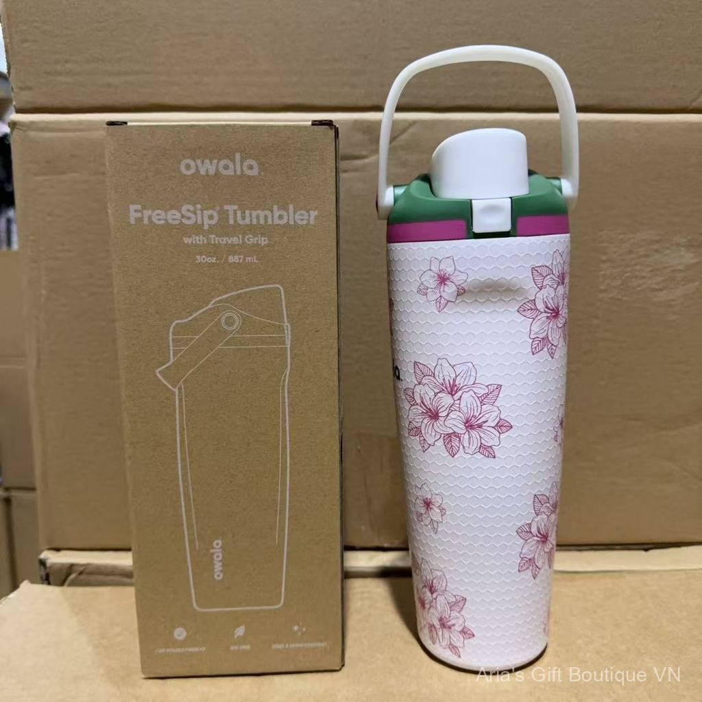 [Aria] Chai thể thao phong cách đơn giản di động Owala FreeZip
