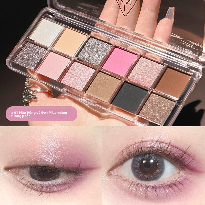 Hàn Quốc 12 màu Eyeshadow Disk | Màu sắc tự nhiên, mờ, bão hòa thấp, màu đất bóng mắt | Thích hợp cho sinh viên sử dụng | Matte Eyeshadow Disk