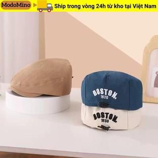 Mũ nồi MODOMINO, Mũ lưỡi vịt có thể điều chỉnh dây rút Denim cổ điển, Mũ lưỡi trai Cotton thêu chữ trơn màu trơn cho trẻ em