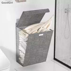 Giỏ đựng đồ giặt dính có thể gập lại, Giá treo tường đa chức năng Giá treo quần áo giặt Lưới móc tổ chức VN