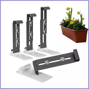 Giá đỡ hộp trồng cây 4 mảnh Giá đỡ bằng thép không gỉ có thể thu vào Giá đỡ không cần khoan Người trồng cây Hộp hoa Chân đế mueadsyvn